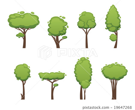 Nature vector cut tree collection elements Nature vector cut tree collection elements 19647268