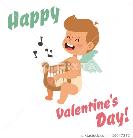 Valentine Day cupid angel cartoon style vector Valentine Day cupid angel cartoon style vector 19647272