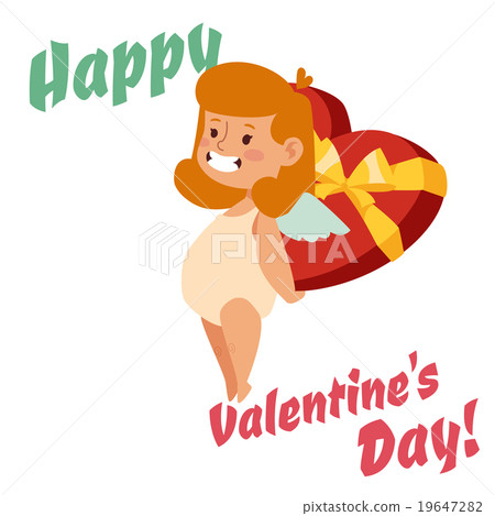Valentine Day cupid angel cartoon style vector Valentine Day cupid angel cartoon style vector 19647282