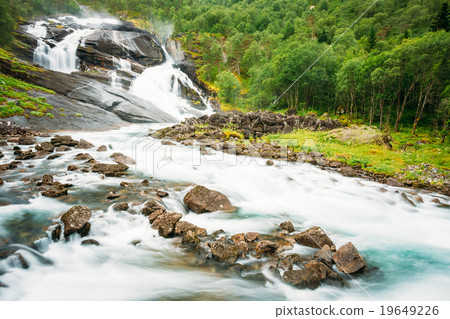 Husedalen - Valley of waterfalls Norway. The trail Husedalen - Valley of waterfalls Norway. The trail 19649226
