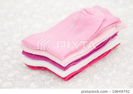 Pink, White and Purple Pair of Child Socks Pink, White and Purple Pair of Child Socks 19649792