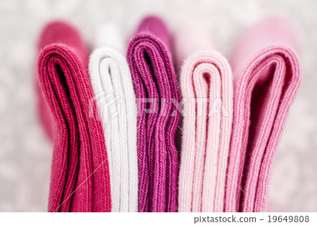 Pink, White and Purple Pair of Child Socks 19649808