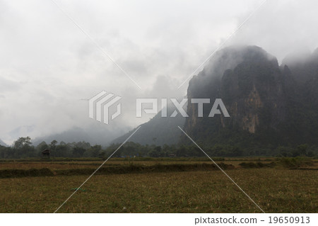 老撾Bambien市的風景 19650913