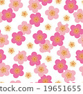 Japanese pattern Ume Chiyogami style seamless pattern background transparent 19651655