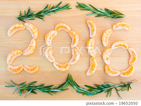 2016 number written with oranges sections 2016 number written with oranges sections 19652050