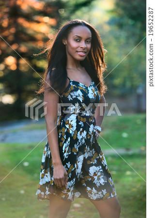 african american smiling model woman walking  african american smiling model woman walking  19652287