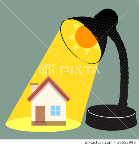 Sun burnning house 19655049