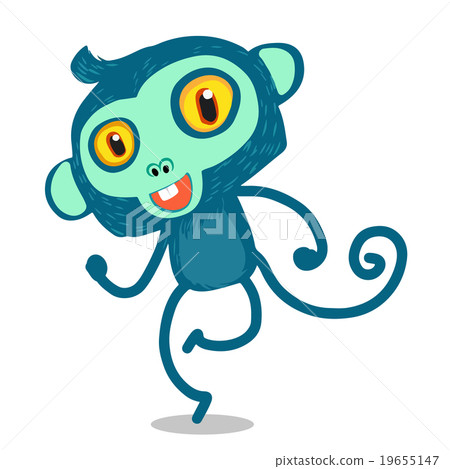 Dance blue monkey 19655147