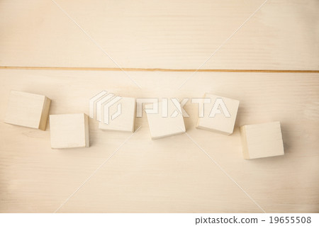 Row of blocks on table Row of blocks on table 19655508