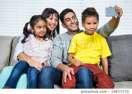 Family sleeping together Family sleeping together 19655578