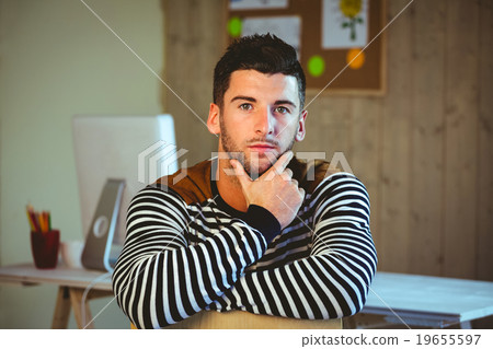 Man relaxing on his chair 19655597