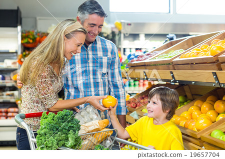 Young happy family with their son 19657704