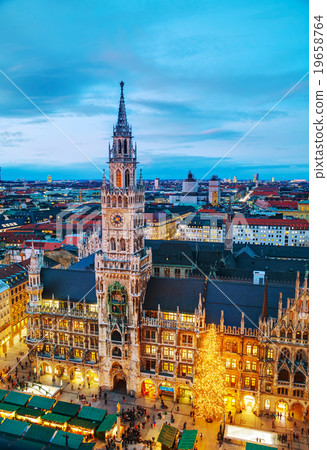 Aerial view of Marienplatz in Munich Aerial view of Marienplatz in Munich 19658764