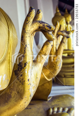 Buddha statue's hand Generally in Thailand Buddha statue's hand Generally in Thailand 19658783