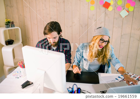 Creative team working at desk Creative team working at desk 19661559