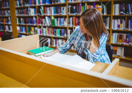 Mature student in the library 19661612