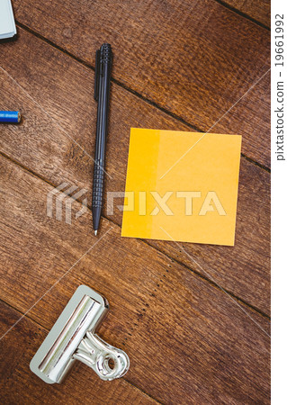 Close up view of pen and post it Close up view of pen and post it 19661992