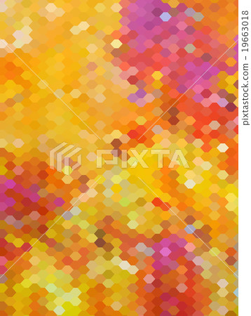 Yellow and pink hexagon background 19663018