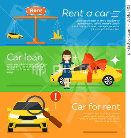 Rental car banners. 19663402