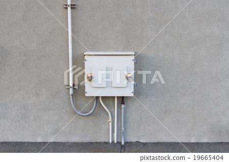 Electricity control box on wall Electricity control box on wall 19665404