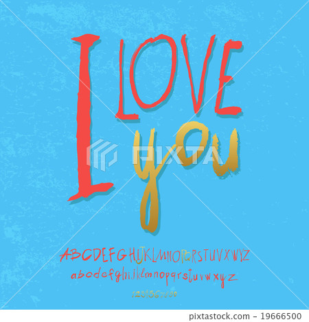 Ilove you hand lettering 19666500
