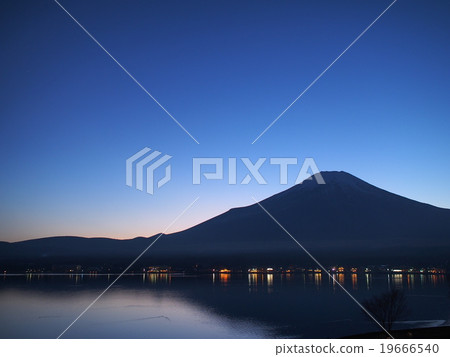 富士日落美景 富士日落美景 19666540
