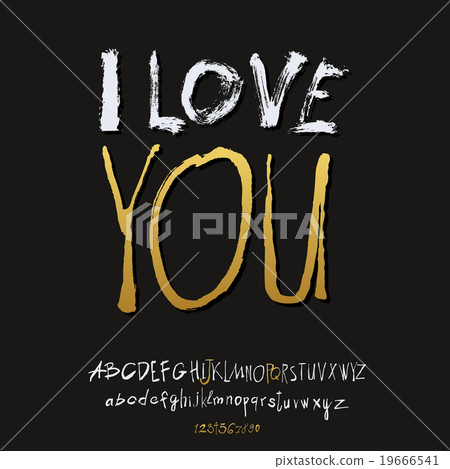 Ilove you hand lettering 19666541
