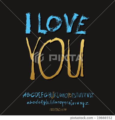 Ilove you hand lettering 19666552