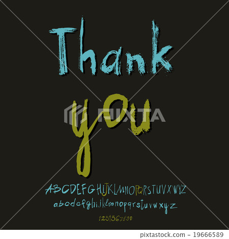 Thank you hand lettering - Stock Illustration [19666589] - PIXTA