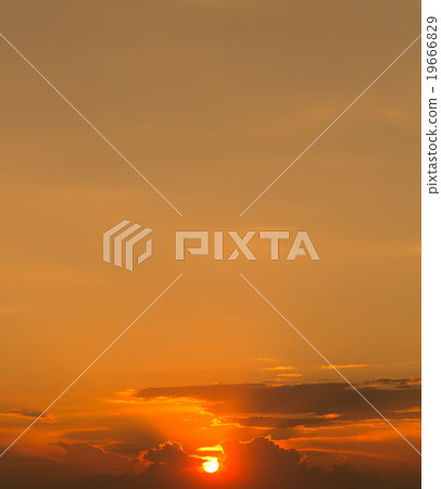 the sunset with hot color tone the sunset with hot color tone 19666829