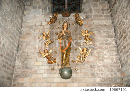 Inside the Santa Maria del Mar-- Barcelona, Spain 19667191