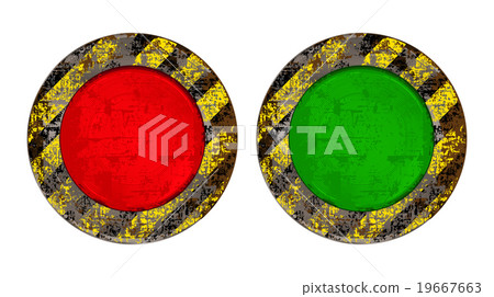 Vekton dirty old rusty red and green round button Vekton dirty old rusty red and green round button 19667663