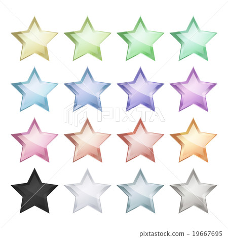 Vector colored glossy stars Vector colored glossy stars 19667695