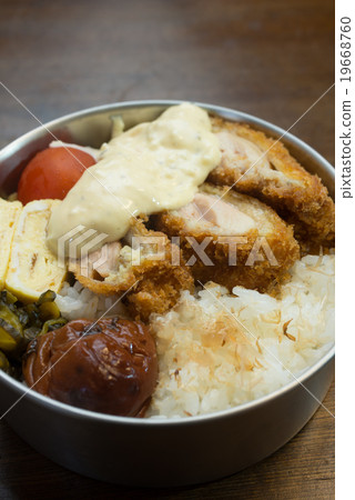 Chicken cutlet lunch box Chicken cutlet lunch box 19668760