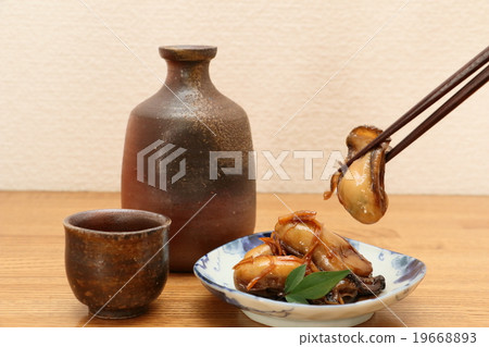 牡蠣的Tsukudani和備前 19668893