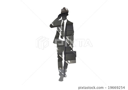 businessman silhouette - office people businessman silhouette - office people 19669254
