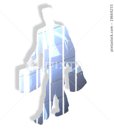 businessman silhouette - office people businessman silhouette - office people 19669255
