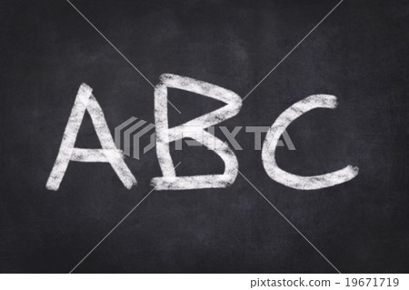 abc text on black chalkboard 19671719
