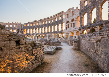Inside of Ancient Roman Amphitheater, Pula,Croatia Inside of Ancient Roman Amphitheater, Pula,Croatia 19671974