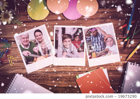 Composite image of snow falling Composite image of snow falling 19673290