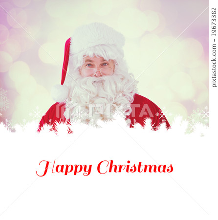 Composite image of portrait of smiling santa claus Composite image of portrait of smiling santa claus 19673382