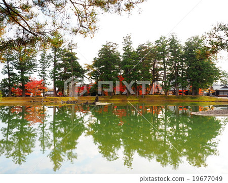 World Heritage Hiraizumi Hikokoshiji Autumn leaves 19677049