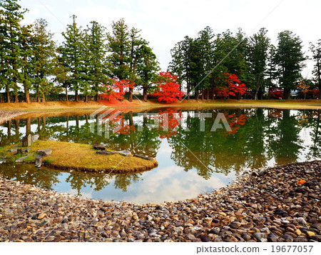 World Heritage Hiraizumi Hikokoshiji Autumn leaves 19677057