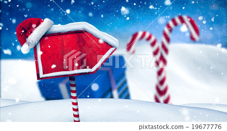 Santa sign in north pole 19677776