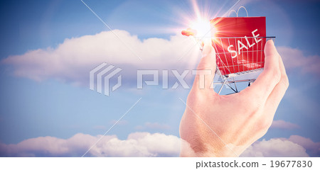 Composite image of businessman holding hand out in presentation Composite image of businessman holding hand out in presentation 19677830