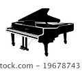Piano stereo line drawing black color 19678743