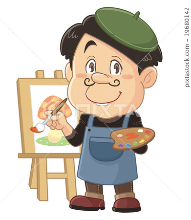 繪畫藝術家/藝術家的滑稽和可愛的人的插圖|岩佐正義 繪畫藝術家/藝術家的滑稽和可愛的人的插圖|岩佐正義 19680142