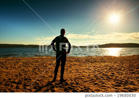 Ssportswear man and short hair on beach Ssportswear man and short hair on beach 19680830