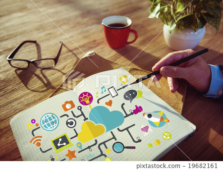 Social Media Social Networking Connection Data Storage Concept Social Media Social Networking Connection Data Storage Concept 19682161