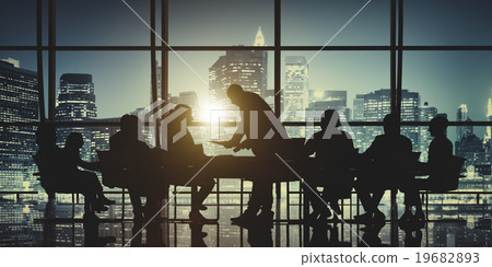 Business People Meeting Discussion Cityscape Concept Business People Meeting Discussion Cityscape Concept 19682893